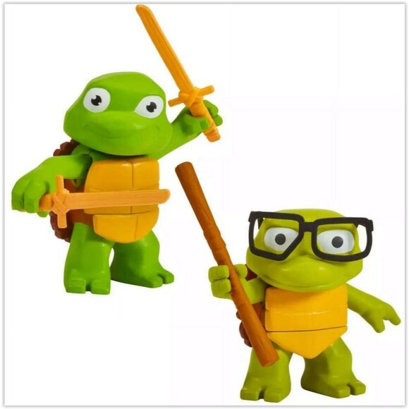 TMNT Mutant Mayhem Turtle Tots Leo & Donnie Teenage Mutant Ninja Turtle NEW - Picture 2 of 8